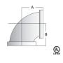 PIPE FITTING Malleable 90° Elbow 3"(8/44#) (=Anvil 1101) thumbnail
