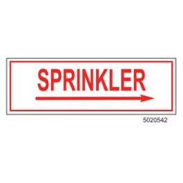 Sprinkle Indicator Sign Vinyl Decal 6 x 2 Sprinkler Right Arrow - ARGCO.COM