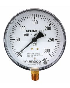 Fire Sprinkler Gauge 300#  Air/Water (UL/FM) USA