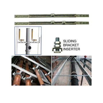 Sturdy Plumbing Bracket, Sliding 17-1/2" W/2 Inserters