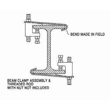 Beam Clamp Slip Lock Retrofit Retaining Strap 3/8" x 8"