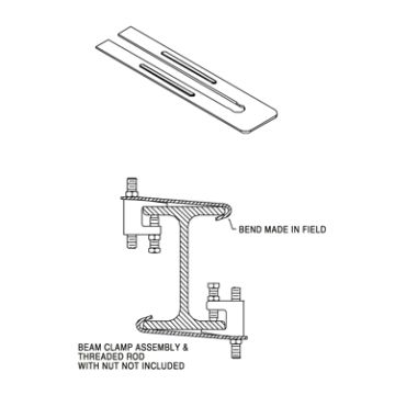 Beam Clamp Slip Lock Retrofit Retaining Strap 10"(ERICO 34SL