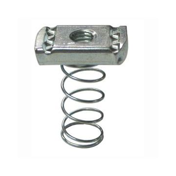 Strut(Channel) Nut 3/4" w/Long Spring Galv (100)