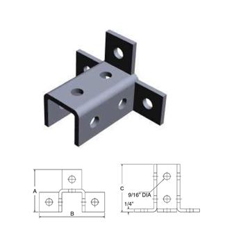 Strut Fitting Triple Wing Connector Nine Hole(Model W20)(10)