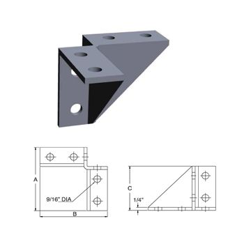 Strut Fitting Double Gusset Connector Eight Hole(W23) (10)