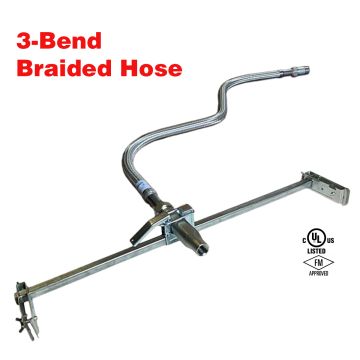 Fire Sprinkler Flexible Drop Hose 60" (3/4") Braided with preassembled bracket UL/FM