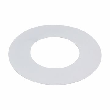 Oops Ring White Steel Escutcheon 4-1/2" OD x 2-3/8" ID