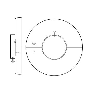 Wall Plate 4"IPS (F/C) Aluminum WH W/Set Screw