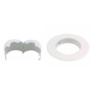 Escutcheon Repl 2PC Steel Split Cup W/Flush Skirt WH 1/2