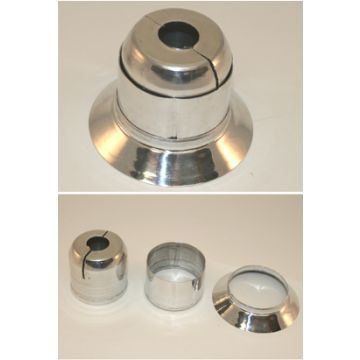 Escutcheon Replacement 2PC Aluminum 401R Split W/Skirt 3/4"