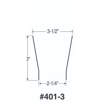 Extended 401 Skirt only 3" Aluminum(WH)
