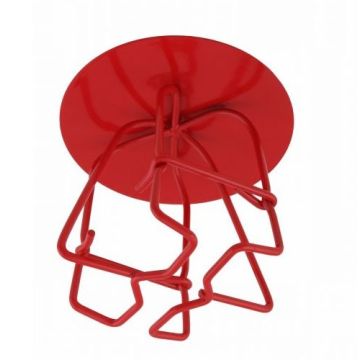 Fire Sprinkler Headguard 1PC w/Baffle Plate Red 3/4"IPS