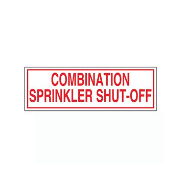 Sign Alum 6x2 Combo Sprinkler Shut-Off (100/1000/22#)