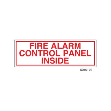 Sign Alum  6x2 Fire Alarm Control Panel Inside (100/1000/22#