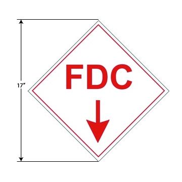 Sign Alum 17x17 FDC (Diamond Shape)(Arrow Pointing Down)