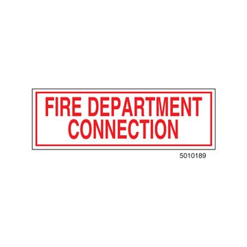 Sign Alum  6x2 Fire Dept Connection (100/1000/22#)