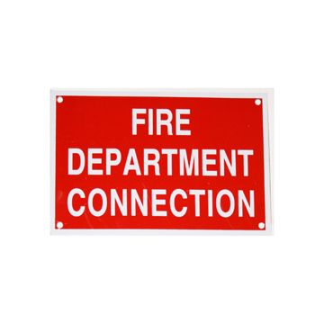 Sign Alum 6x4 Fire Dept Connection