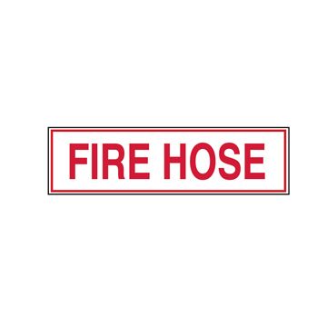 Sign Alum 12x4 Fire Hose