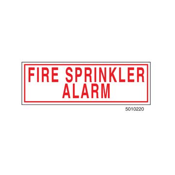Sign Alum 6x2 Fire Sprinkler Alarm (100/1000/22#)