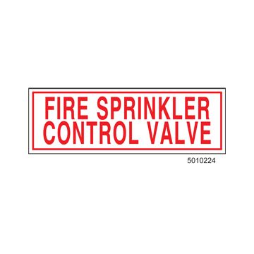 Sign Alum  6x2 Fire Sprinkler Control Valve (100/1000/22#)