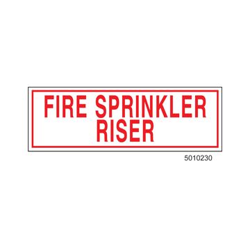 Sign Alum 6x2 Fire Sprinkler Riser (100/1000/22#)