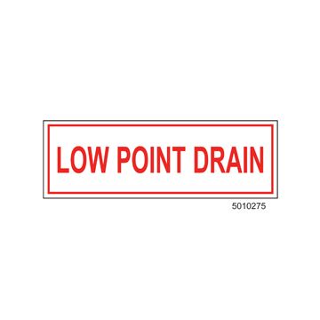 Sign Alum  6x2 Low Point Drain (100/1000/22#)
