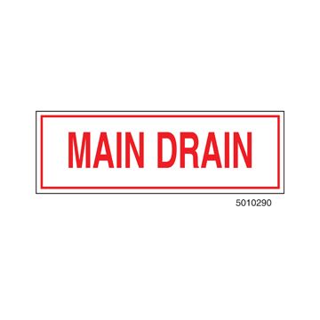 Sign Alum  6x2 Main Drain (100/1000/22#)