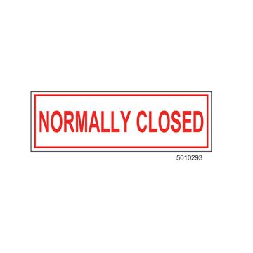 Sign Alum  6x2 Normally Closed (100/1000/22#)