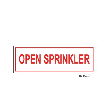 Sign Alum 6x2 Open Sprinkler (100/1000/22#)