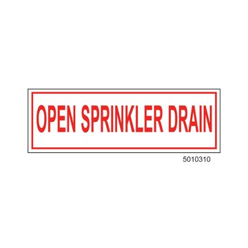 Sign Alum  6x2 Open Sprinkler Drain (100/1000/22#)