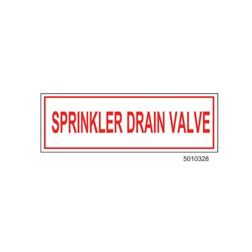 Sign Alum 6x2 Sprinkler Drain Valve (100/1000/22#)