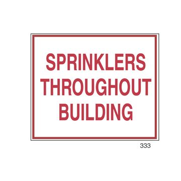 Sign Alum 12x10 Sprinklers Throughout Building