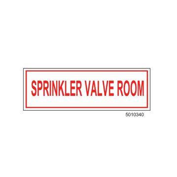 Sign Alum  6x2 Sprinkler Valve Room (100/1000/22#)