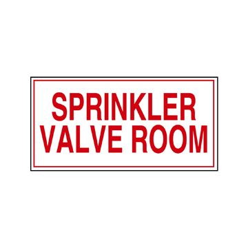 Sign Alum 24x12 Sprinkler Valve Room (100/77#)