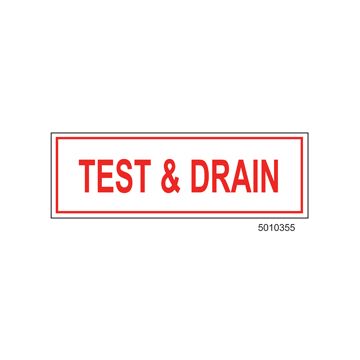 Sign Alum  6x2 Test & Drain (100/1000/22#)