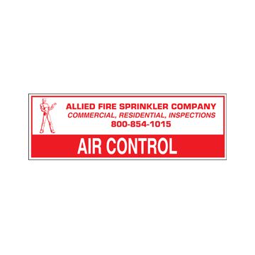 Sign Alum Personalized 6x2 Air Control 100pc