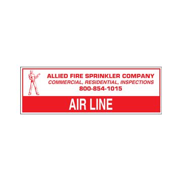 Sign Alum Personalized 6x2 Air Line (100/3.4#)
