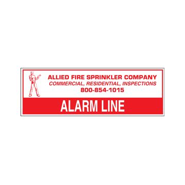 Sign Alum Personalized 6x2 Alarm Line (100/3.4#)