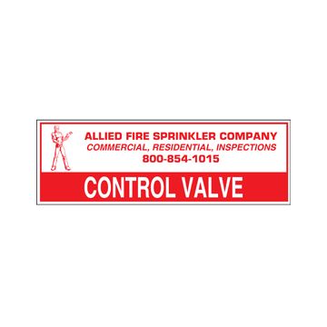 Sign Alum Personalized 6x2 Control Valve(100/3.4#)