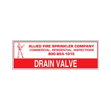 Sign Alum Personalized 6x2 Drain Valve (100/3.4#)