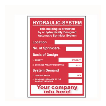 Sign Alum Personalized 5x7 Hydraulic System (100 min)