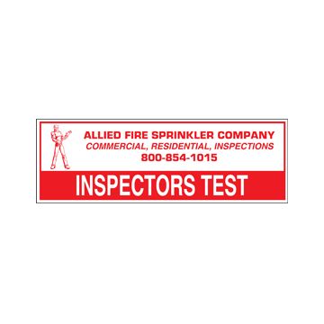 Sign Alum Personalized  6x2 Inspectors Test (100/3.4#)