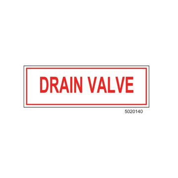 Sign Vinyl Decal 6x2 Drain Valve (100/.6#)