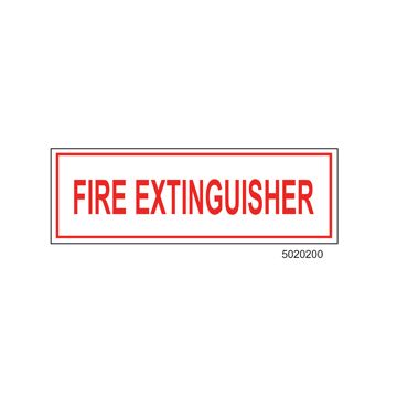 Sign Vinyl Decal 6x2 Fire Extinguisher (100/.6#)