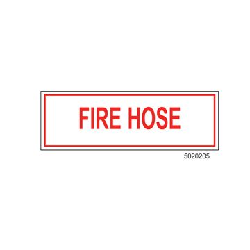 Sign Vinyl Decal 6x2 Fire Hose (100/.6#)