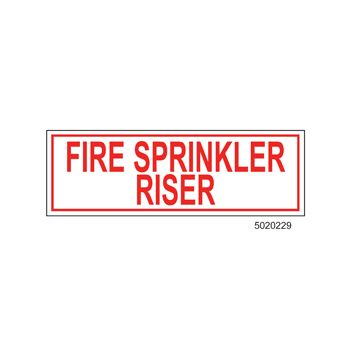 Sign Vinyl Decal 6x2 Fire Sprinkler Riser (100/.5#)