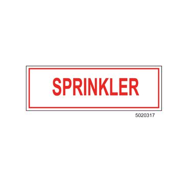 Sign Vinyl Decal 6x2 Sprinkler (100/.5#)
