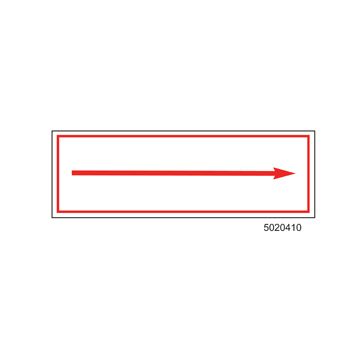 Sign Vinyl Decal 6x2 Arrow (100/.5#)