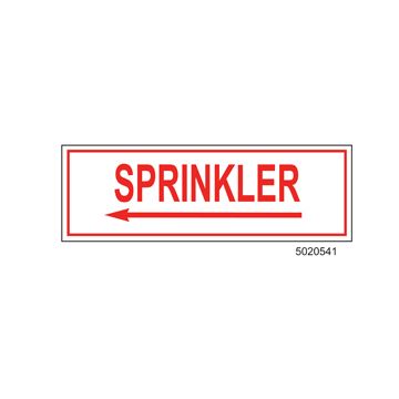 Sign Vinyl Decal 6x2 Sprinkler Left Arrow (100/.5#)