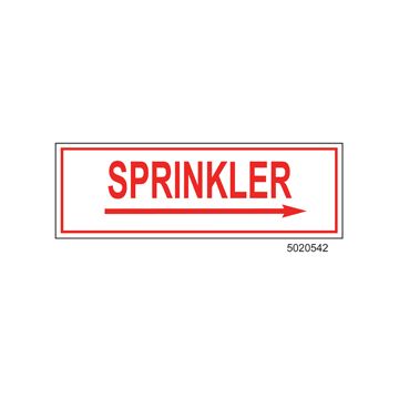 Sign Vinyl Decal 6x2 Sprinkler Right Arrow (100/.5#)